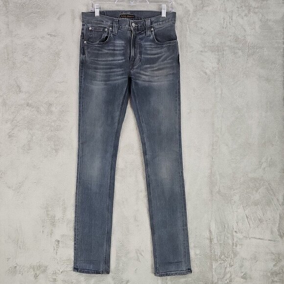 Nudie Jeans Co Jeans Mens Size 30X32 Slim Fit Organic Cotton Stretch Blue Denim